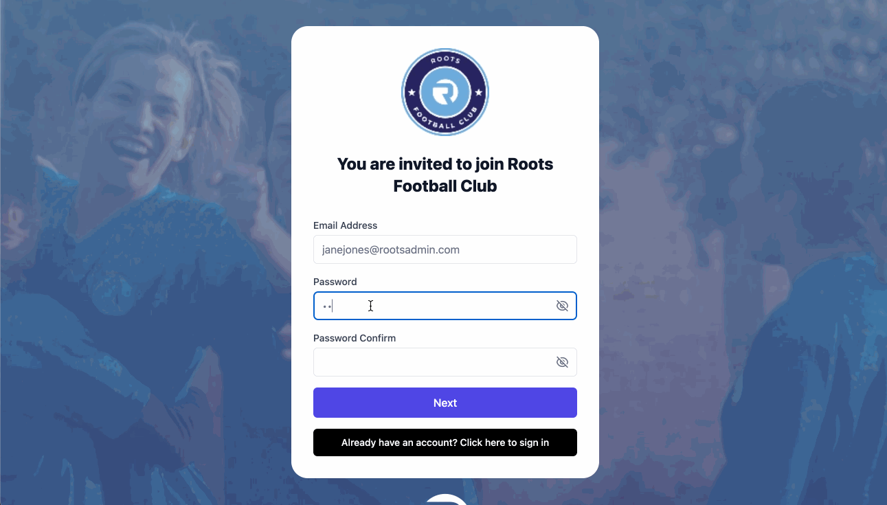 Quick Player Registration