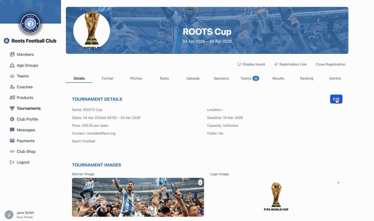 Tournament Details