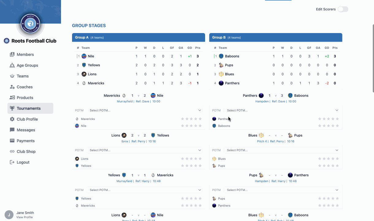 Live Results