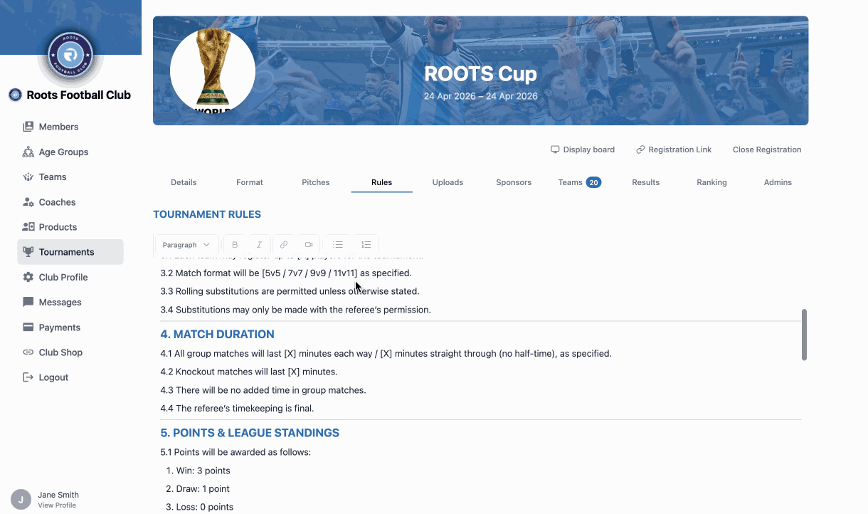 Tournament Rules