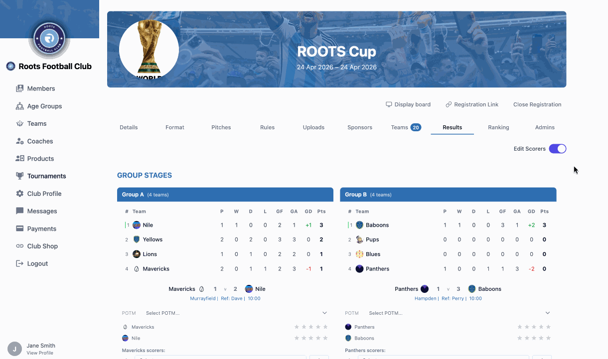 Standings